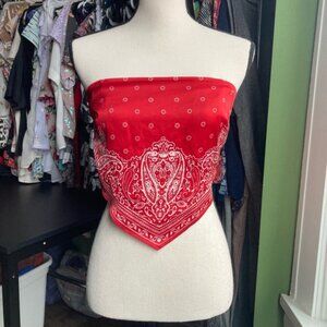 Vintage Women's Garage Top XS Red